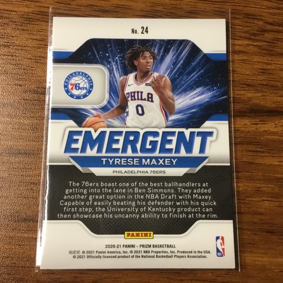 NBA Tyrese Maxey Emergent RC - Picture 2 of 2